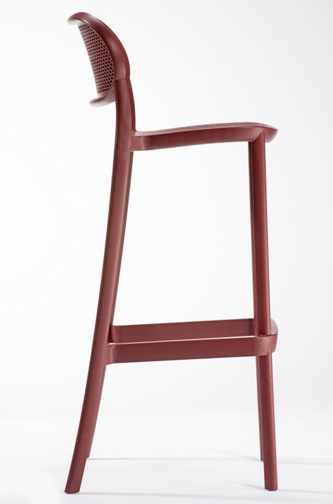 hoker Nuta, Gaber, hoker do kawiarni, hoker tarasowy, ażurowy hoker, nowoczesny hoker z tworzywa, ergonomiczny hoker, hoker sztaplowany, włoski design