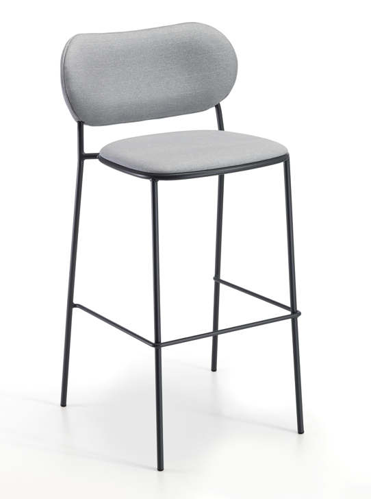 hoker Nuta Light, hoker Gaber, elegancki hoker, tapicerowany hoker, włoski design, hoker do restauracji, hoker do jadalni, nowoczesny design, włoski design