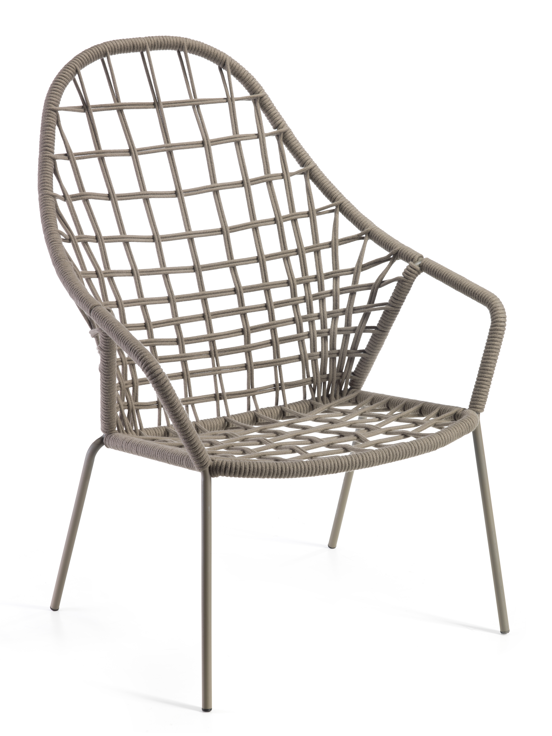 fotel ogrodowy, fotel outdoor, fotel pleciony, fotel metalowy, meble na taras, meble balkonowe, meble restauracyjne, meble odporne na warunki atmosferyczne, fotel z kolekcji Sanela