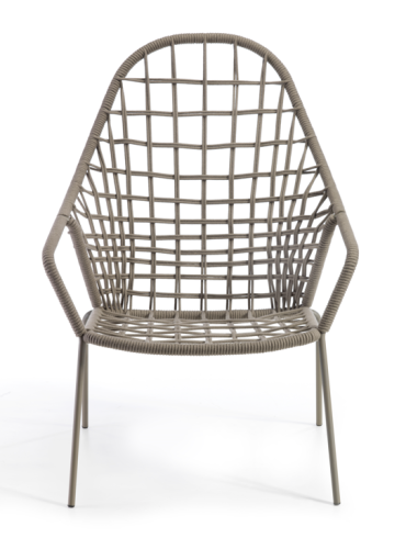 fotel ogrodowy, fotel outdoor, fotel pleciony, fotel metalowy, meble na taras, meble balkonowe, meble restauracyjne, meble odporne na warunki atmosferyczne, fotel z kolekcji Sanela