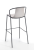 hoker Kasia, hoker Gaber, hoker outdoorowy, odporność na pogodę, nowoczesne meble, hoker na taras, włoski design, hoker do restauracji, stalowe nogi, siedzisko z tworzywa