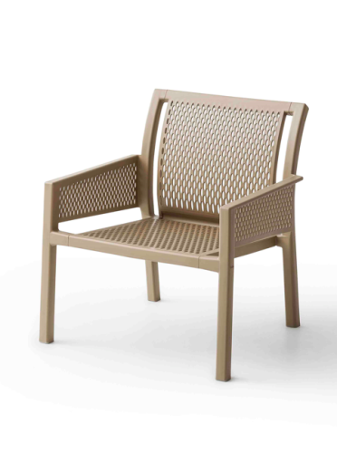 fotel outdoor, fotel Minush, fotel z tworzywa sztucznego, fotel na taras, meble zewnętrzne, odporny na deszcz, odporny na UV, meble do kawiarni, meble na balkon