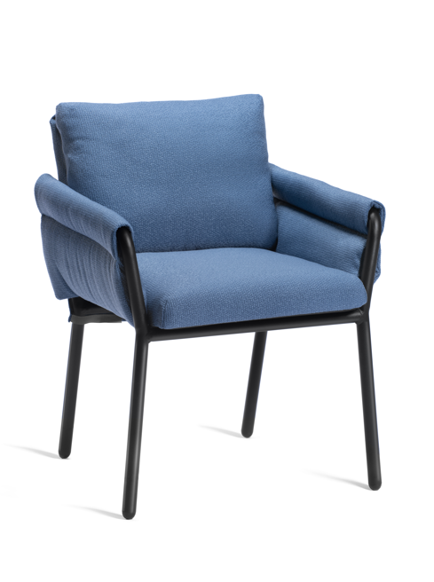 krzesło Coachella, krzesło Gaber, włoski design, tapicerowane krzesło, krzesło z podłokietnikami, stalowa rama, krzesło do jadalni, krzesło do restauracji, nowoczesne krzesło, ergonomiczne krzesło