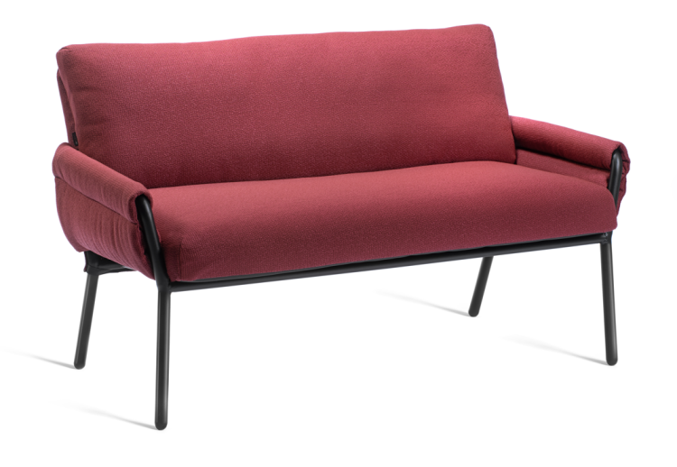 sofa Coachella, sofa Gaber, włoski design, tapicerowana sofa, sofa z podłokietnikami, stalowa rama, sofa do restauracji, nowoczesna sofa, ergonomiczna sofa