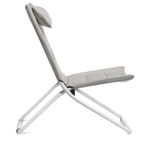 fotel Coraline, fotel rozkładany, stalowa rama, tapicerowane siedzisko, ergonomiczny, odporny, fotel na taras, fotel Gaber