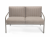 sofa aluminiowa, sofa tapicerowana, nowoczesna sofa, meble do baru, sofa sztaplowana, sofa do restauracji, design meble, sofa Pilar