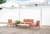 sofa aluminiowa, sofa tapicerowana, nowoczesna sofa, meble do baru, sofa sztaplowana, sofa do restauracji, design meble, sofa Pilar