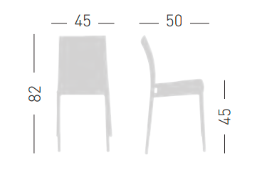 krzesło Moon, minimalistyczne krzesło, sztaplowane krzesło, stalowa rama, outdoorowe krzesło, krzesło na taras, krzesło Gaber