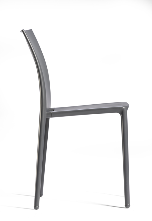 krzesło Moon, minimalistyczne krzesło, sztaplowane krzesło, stalowa rama, outdoorowe krzesło, krzesło na taras, krzesło Gaber