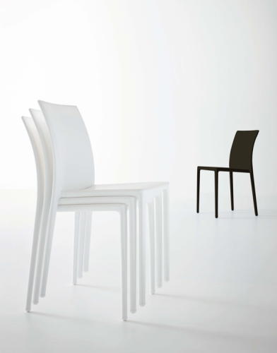 krzesło Moon, minimalistyczne krzesło, sztaplowane krzesło, stalowa rama, outdoorowe krzesło, krzesło na taras, krzesło Gaber