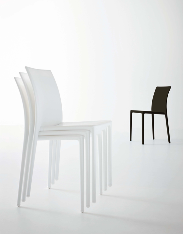 krzesło Moon, minimalistyczne krzesło, sztaplowane krzesło, stalowa rama, outdoorowe krzesło, krzesło na taras, krzesło Gaber