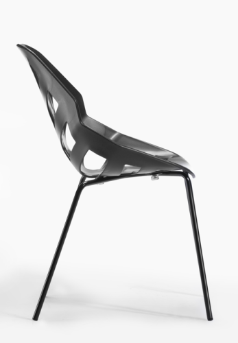 krzesło Ninja, krzesło ogrodowe odporne na UV, krzesło plastikowe designerskie, krzesło z metalowymi nogami, krzesło ergonomiczne na taras, krzesło do kawiarni outdoor