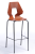 hoker designerski, nowoczesny hoker, futurystyczna forma, geometryczny kształt, hoker z tworzywa, metalowa podstawa, hoker do kuchni, hoker do restauracji