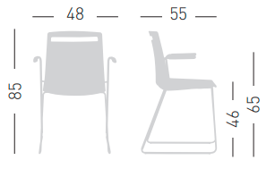 krzesło Akami, krzesło sztaplowane, krzesło do przestrzeni komercyjnych, krzesło z tworzywa, krzesło do jadalni, krzesło do biura, krzesło Gaber