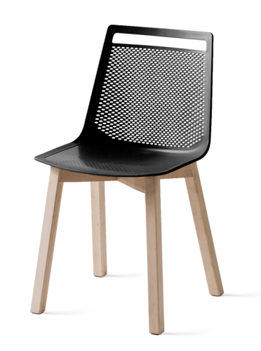 krzesło Akami, krzesło z drewnianymi nogami, krzesło do przestrzeni komercyjnych, krzesło z tworzywa, krzesło do jadalni, krzesło do biura, krzesło Gaber