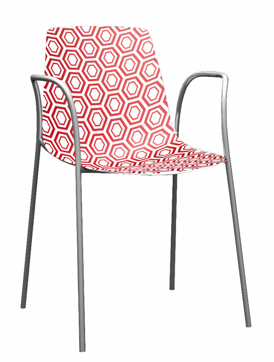 krzesło Alhambra, krzesło Gaber, krzesło z tworzywa, krzesło sztaplowane, krzesło outdoorowe, krzesło wzorzyste, krzesło do jadalni, krzesło do restauracji