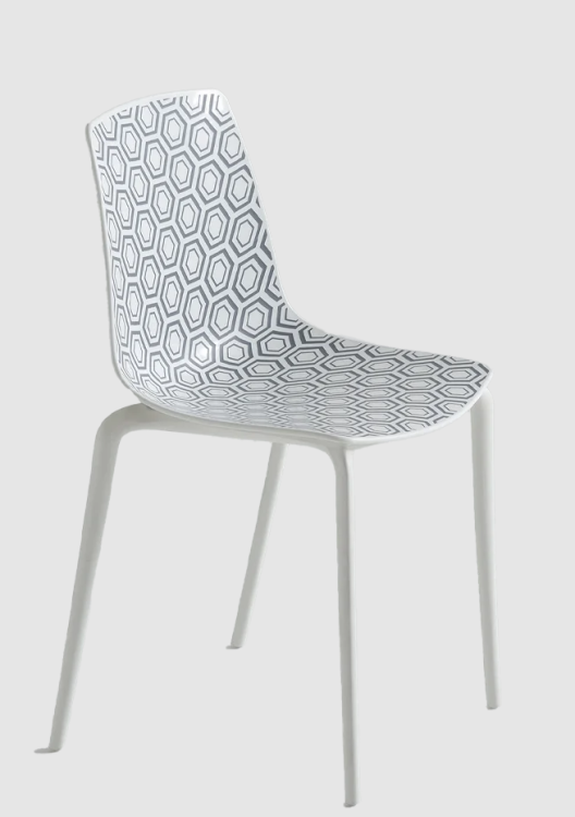 krzesło Alhambra, krzesło Gaber, krzesło z tworzywa, krzesło outdoorowe, krzesło wzorzyste, krzesło do jadalni, krzesło do restauracji, krzesło sztaplowane
