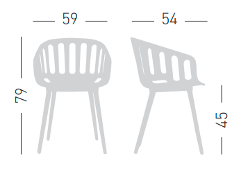 krzesło Basket, krzesło kubełkowe, krzesło otdoorowe, krzesło z tworzywa, krzesło do jadalni, krzesło do kuchni, krzesło do restauracji, włoski design, krzesło Gaber