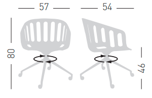 krzesło Basket, krzesło kubełkowe, krzesło z tworzywa, krzesło do jadalni, krzesło do kuchni, krzesło do restauracji, włoski design, krzesło Gaber, krzesło obrotowe