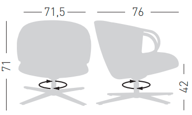 fotel Cucaracha, fotel obrotowy, fotel tapicerowany, fotel do sypialni, fotel do salonu, ergonomiczny fotel, fotel hotelowy, fotel do poczekalni, nowoczesny fotel, fotel Gaber