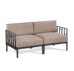 Sofa dwuosobowa Engels, brązowy stelaż - Gaber