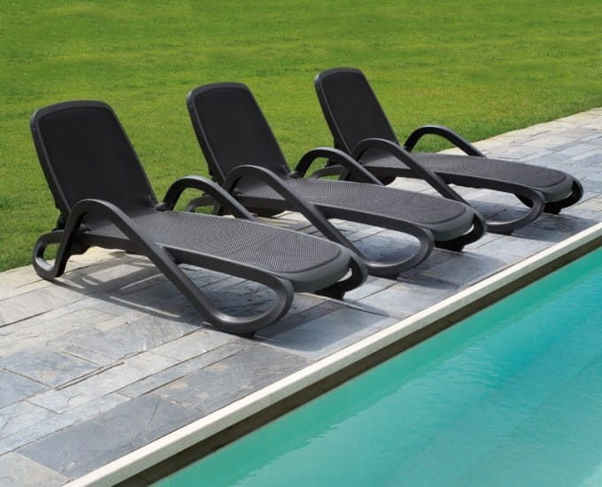 Leżak Alfa Nardi Antracyt nowoczesność oryginalność komfort taras ogród