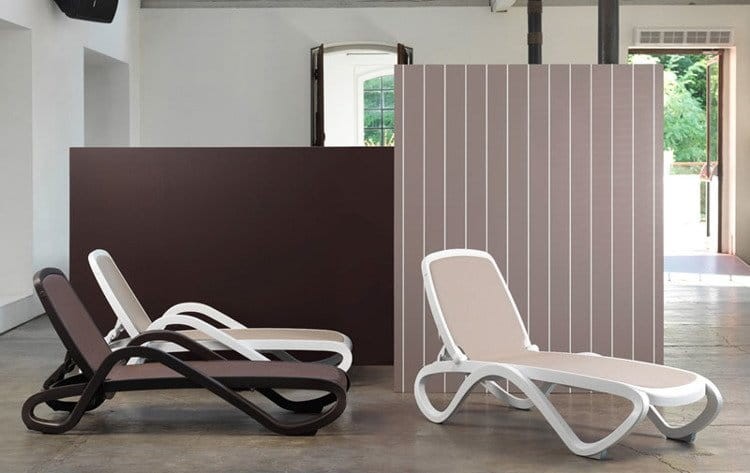 Leżak Alfa Nardi Tortora nowoczesność oryginalność komfort taras ogród