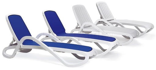 Leżak Omega Nardi Bianco Blu nowoczesność oryginalność komfort taras ogród