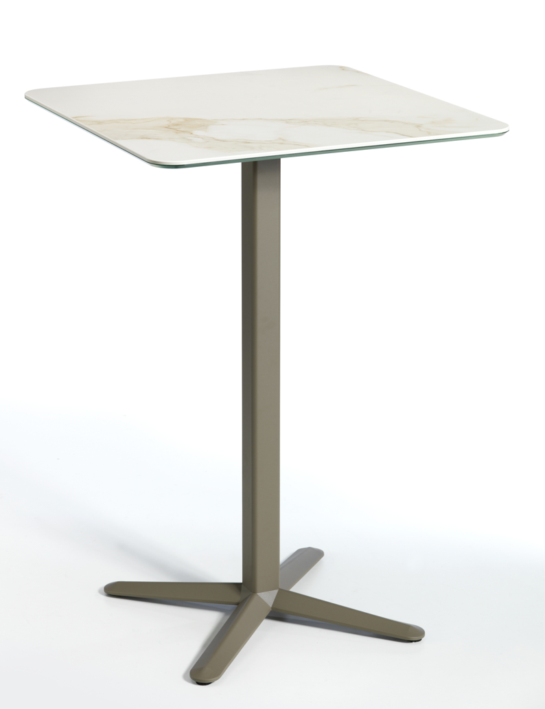 stolik barowy Arket, stolik Gaber, stolik ze stali, stolik outdoorowy, stolik odporny na warunki atmosferyczne, stolik na taras, stolik do przestrzeni komercyjnych, włoski design, gres porcelanowy