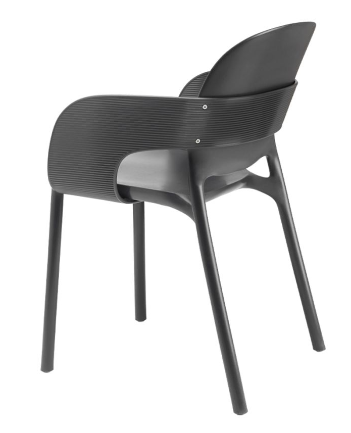 krzesło Hug, krzesło Scab Design, krzesło plastikowe, sztaplowane, skandynawski styl, balkon, taras, kawiarnia