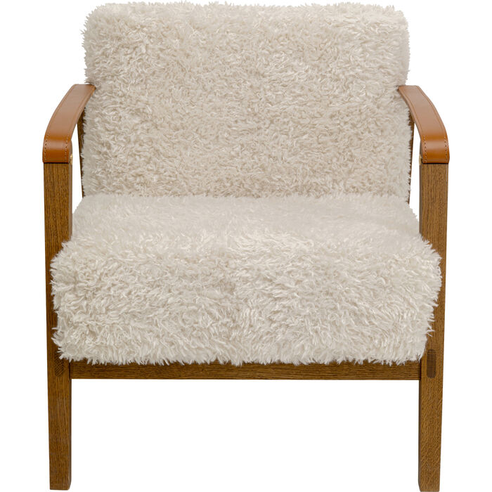 fotel Simon Creme, fotel Kare, wygodny fotel, ergonomiczny fotel, fotel do salonu, fotel do sypialni, drewniany fotel