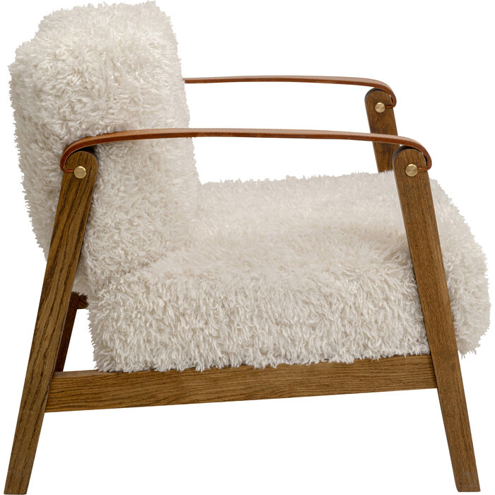fotel Simon Creme, fotel Kare, wygodny fotel, ergonomiczny fotel, fotel do salonu, fotel do sypialni, drewniany fotel