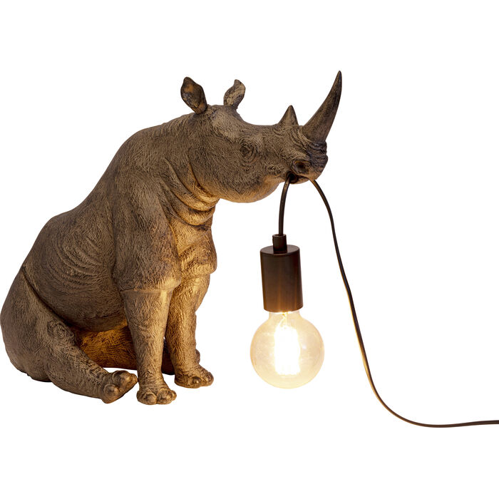 lampa Sitting Rhino, lampa Kare, lampa nosorożec, lampa Animal, lampa stołowa, lampa biurkowa, lampa do salonu, lampa do sypialni, egzotyczna lampa