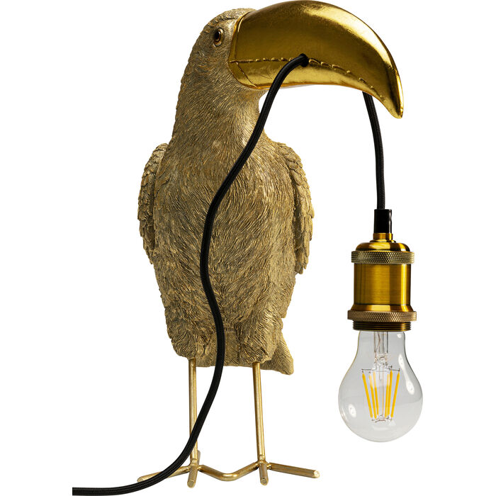 lampa Toucan Gold, lampa tukan, lampa Kare, lampa stołowa, lampa Animal, lampa biurkowa, nowoczesna lampa, złota lampa, nowoczesny design
