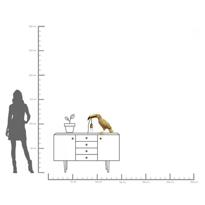 lampa Toucan Gold, lampa tukan, lampa Kare, lampa stołowa, lampa Animal, lampa biurkowa, nowoczesna lampa, złota lampa, nowoczesny design