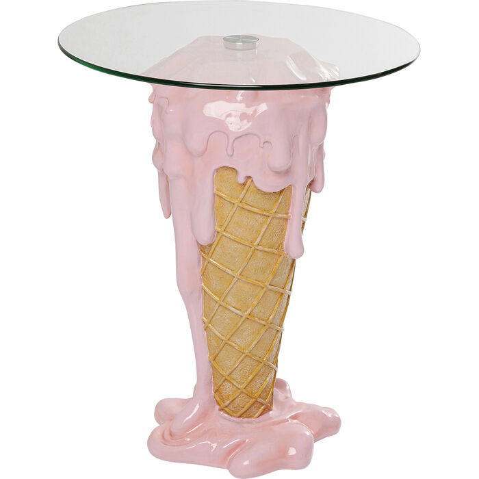 stolik Ice Cream, stolik Kare, stolik pomocniczy, stolik rożek, stolik do salonu, nowoczesny stolik, stolik do kawiarni, stolik ze szklanym blatem