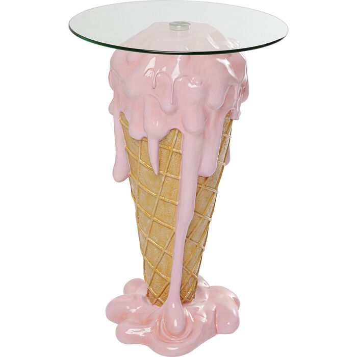 stolik Ice Cream, stolik Kare, stolik pomocniczy, stolik rożek, stolik do salonu, nowoczesny stolik, stolik do kawiarni, stolik ze szklanym blatem