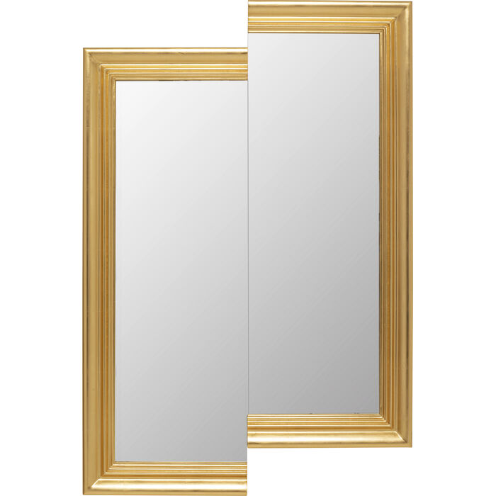 lustro Double Vision, lustro Kare, lustro prostokątne, lustro ścienne, lustro ze złotą ramą, nowoczesne lustro, lustro do sypialni