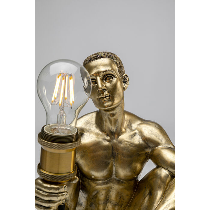 lampa Nude Man, lampa Kare, lampa stołowa, lampa biurkowa, lampa człowiek, złota lampa, rzeźbiarska lampa, nowoczesna lampa