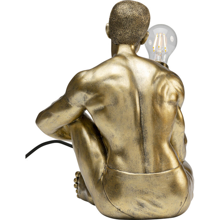 lampa Nude Man, lampa Kare, lampa stołowa, lampa biurkowa, lampa człowiek, złota lampa, rzeźbiarska lampa, nowoczesna lampa