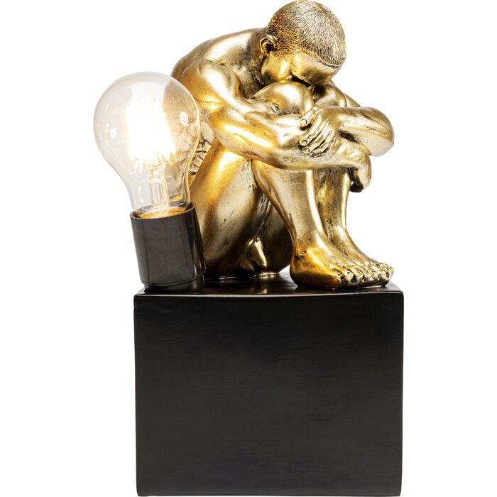 lampa Nude Man, lampa Kare, lampa stołowa, lampa biurkowa, lampa człowiek, złota lampa, rzeźbiarska lampa, nowoczesna lampa