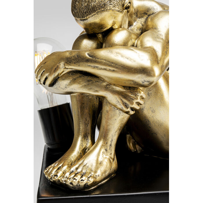 lampa Nude Man, lampa Kare, lampa stołowa, lampa biurkowa, lampa człowiek, złota lampa, rzeźbiarska lampa, nowoczesna lampa