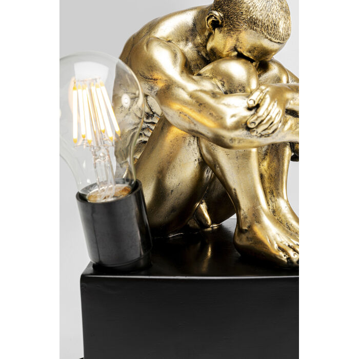 lampa Nude Man, lampa Kare, lampa stołowa, lampa biurkowa, lampa człowiek, złota lampa, rzeźbiarska lampa, nowoczesna lampa