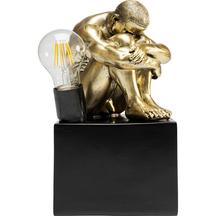 lampa Nude Man, lampa Kare, lampa stołowa, lampa biurkowa, lampa człowiek, złota lampa, rzeźbiarska lampa, nowoczesna lampa