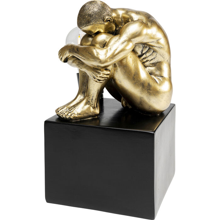 lampa Nude Man, lampa Kare, lampa stołowa, lampa biurkowa, lampa człowiek, złota lampa, rzeźbiarska lampa, nowoczesna lampa