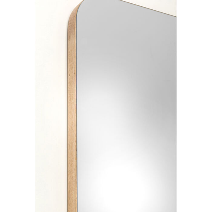 lustro Cleo, lustro Kare, lustro ścienne, lustro prostokątne, lustro do salonu, lustro w dębowej ramie, minimalistyczne lustro