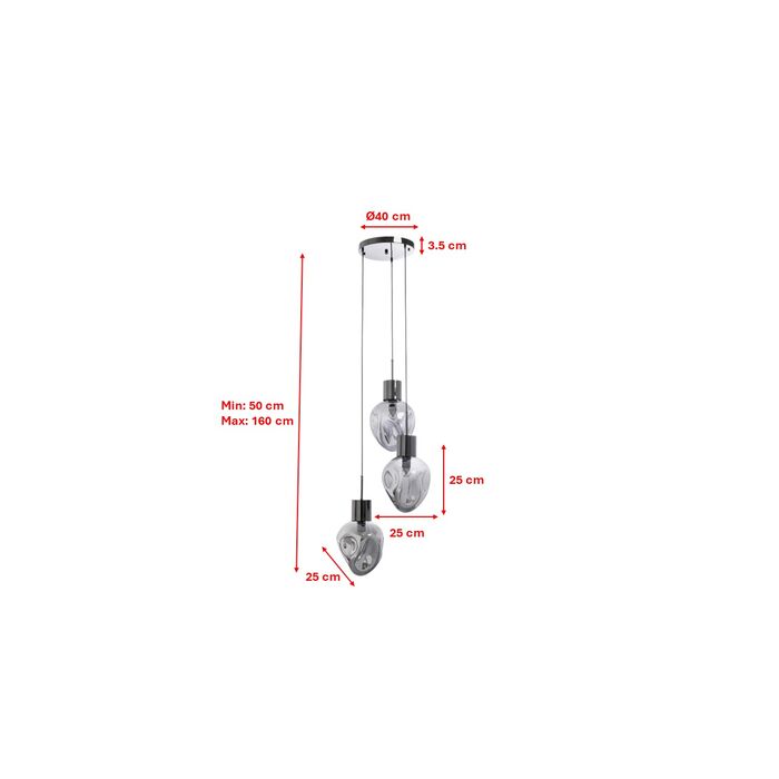 lampa Supernova, lampa Kare, lampa z trzema kloszami, lampa wisząca, nowoczesna lampa, wyjątkowy design, nowoczesny design