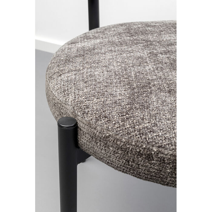 krzesło Alfonso, krzesło Kare, krzesło tapicerowane, krzesło do jadalni, krzesło z metalową ramą, krzesło jadalniane, krzesło szare