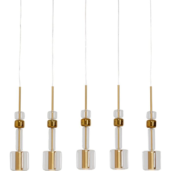 lampa Candy Bar Gold, lampa wisząca, lampa LED, złota lampa, lampa do jadalni, lampa z regulowaną wysokością, Kare Design