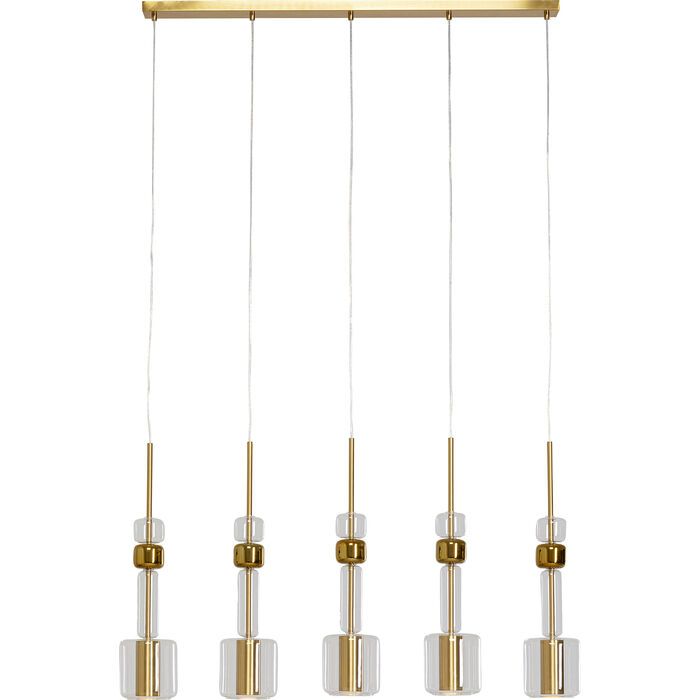 lampa Candy Bar Gold, lampa wisząca, lampa LED, złota lampa, lampa do jadalni, lampa z regulowaną wysokością, Kare Design